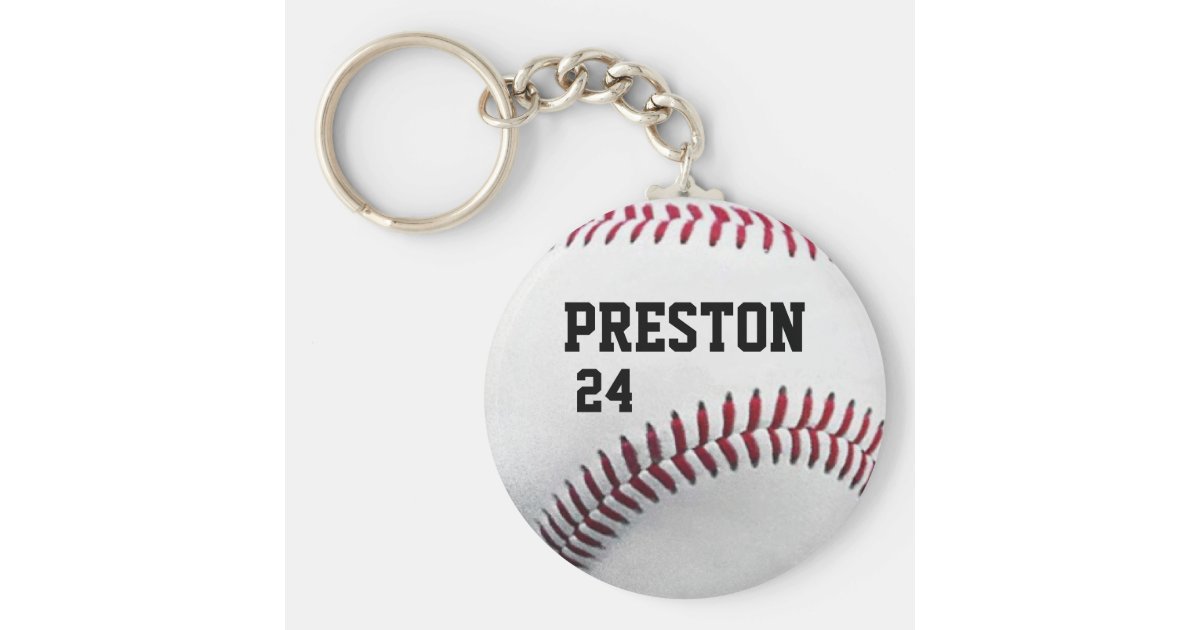 Personalized Baseball Keychain