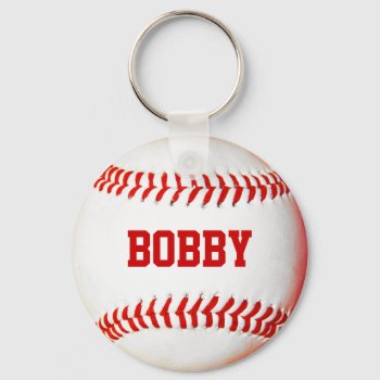 Personalized Baseball Keychain by CarriesCamera at Zazzle
