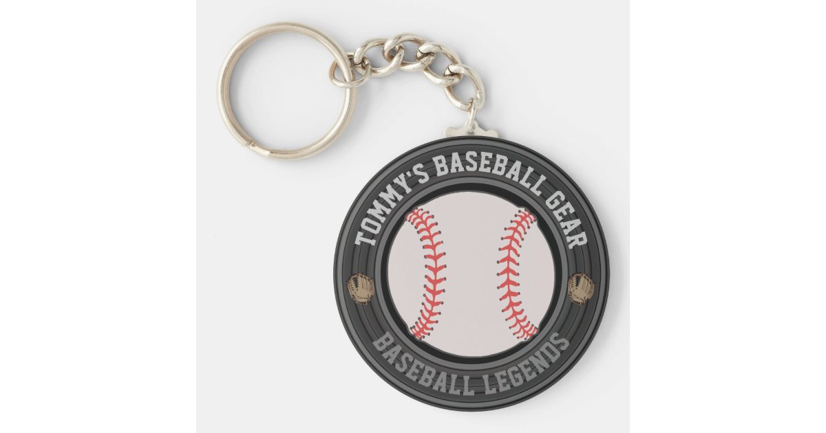 Personalized Baseball Keychain Zazzle