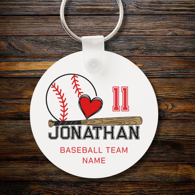 Personalized Baseball Keychain | Custom Name  Gift (Creator Uploaded)