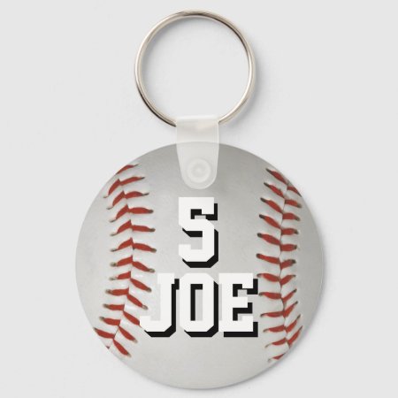 Personalized Baseball Keychain Name And Number