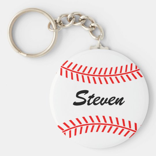 Personalized baseball keychain with custom name