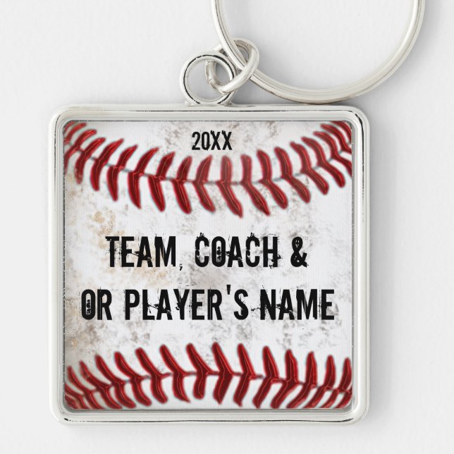 Personalized Baseball Keychains Coaches and Player (Front)