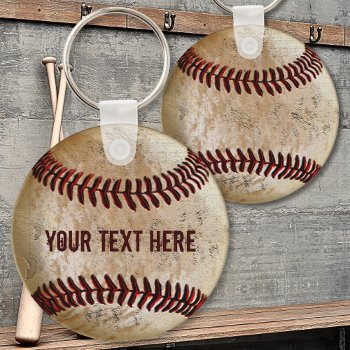 Personalized Baseball Keychains For Team Or Coach by YourSportsGifts at Zazzle