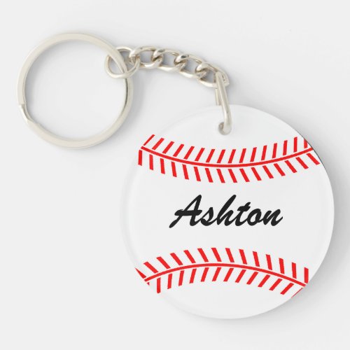 Personalized baseball keychains with custom name