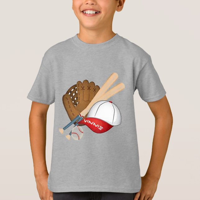 Personalized Baseball Kid’s Basic T-Shirt (Front)