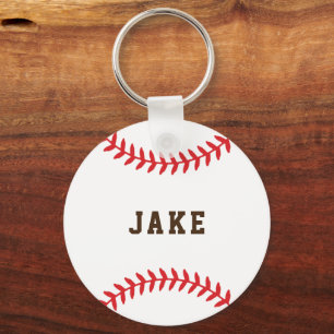 Personalized Baseball Kids Name Keychain