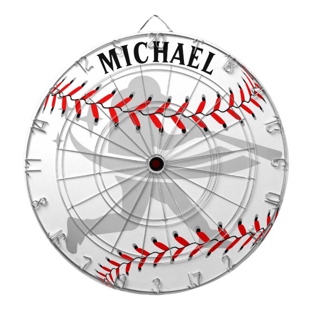 Personalized Baseball Lace Dartboard (Front)