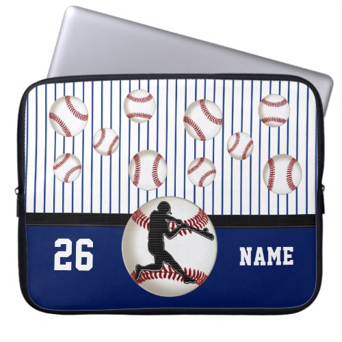 Personalized Baseball Laptop Case Name and Number Laptop Sleeve