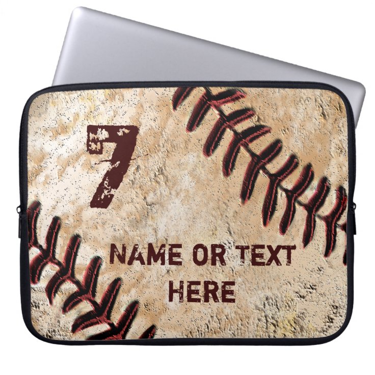 Personalized Baseball Laptop Case, NAME and NUMBER Laptop Sleeve Zazzle