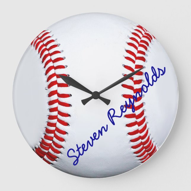 Personalized Baseball Large Wall Clock (Front)