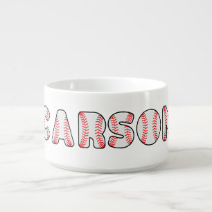 Personalized Baseball Letters Name Bowl