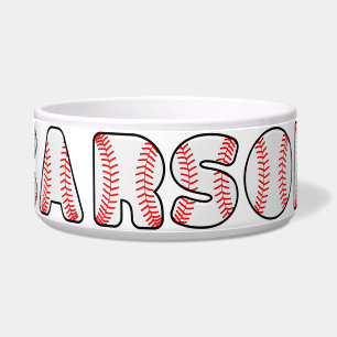 Personalized Baseball Letters Name Bowl