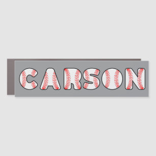 Personalized Baseball Letters Name Car Magnet