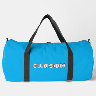 Personalized Baseball Letters Name Duffle Bag
