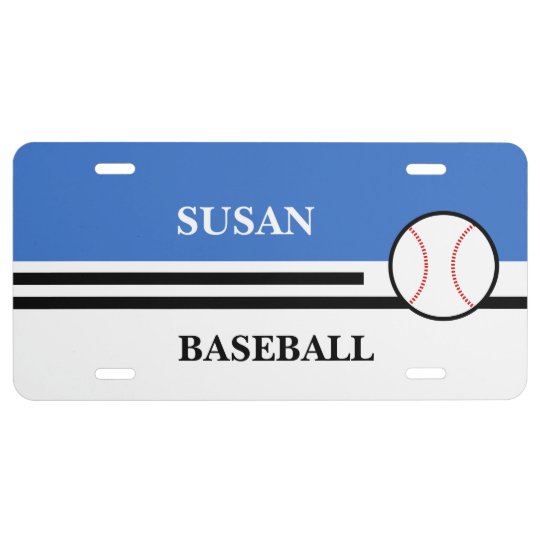 Personalized Baseball License Plate Frames | Zazzle.com