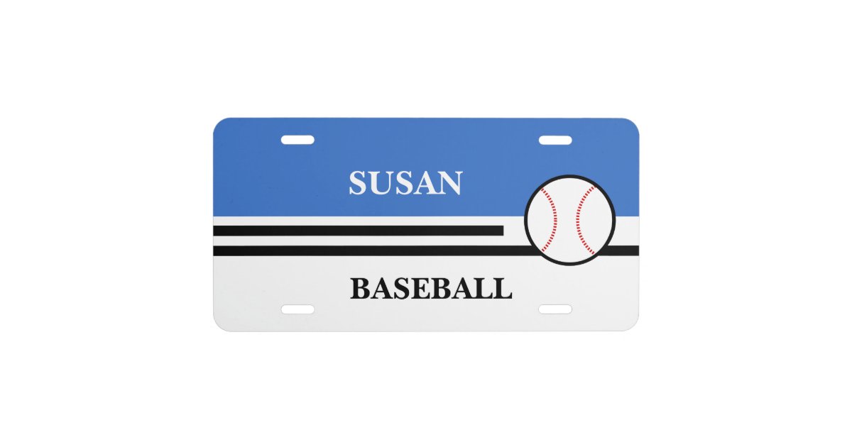 Personalized Baseball License Plate Frames | Zazzle.com