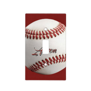 Personalized Baseball Light Switch Cover