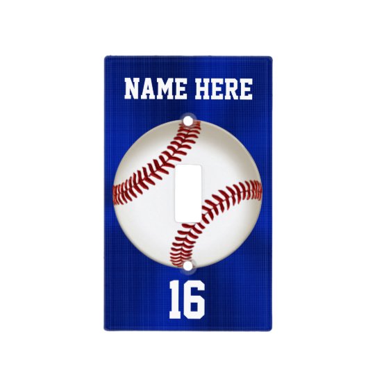 Personalized Baseball Light Switch Cover