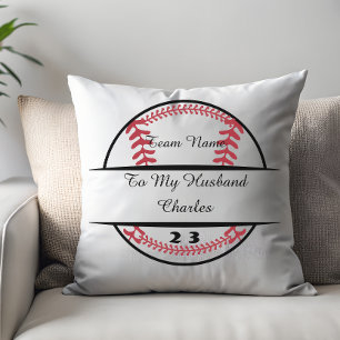 Personalized Baseball Lover Gift,Custom Baseball Throw Pillow