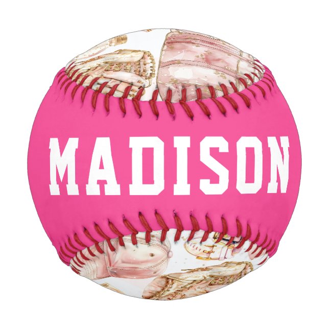 Personalized Baseball Luxury Girl Birthday (Back)