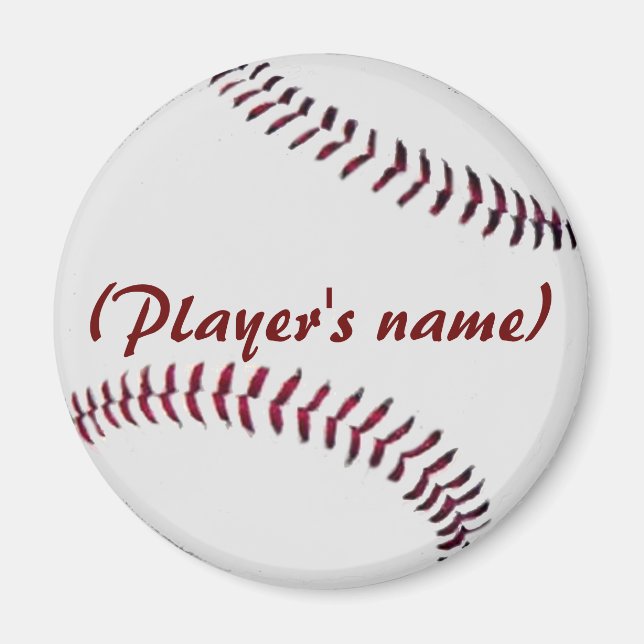 Personalized Baseball Magnet (Front)