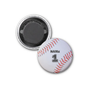 Personalized baseball magnet. magnet