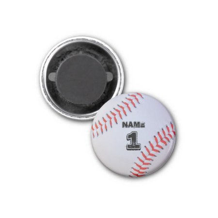 Personalized Baseball Magnet. Magnet
