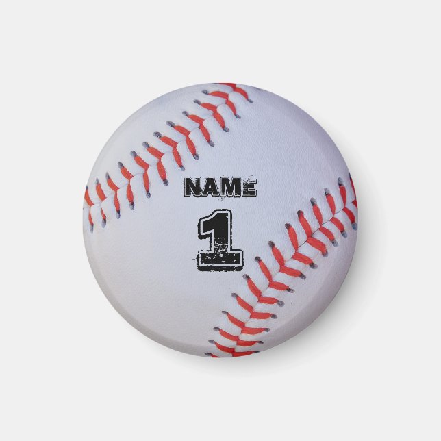 Personalized baseball magnet. magnet (Front)