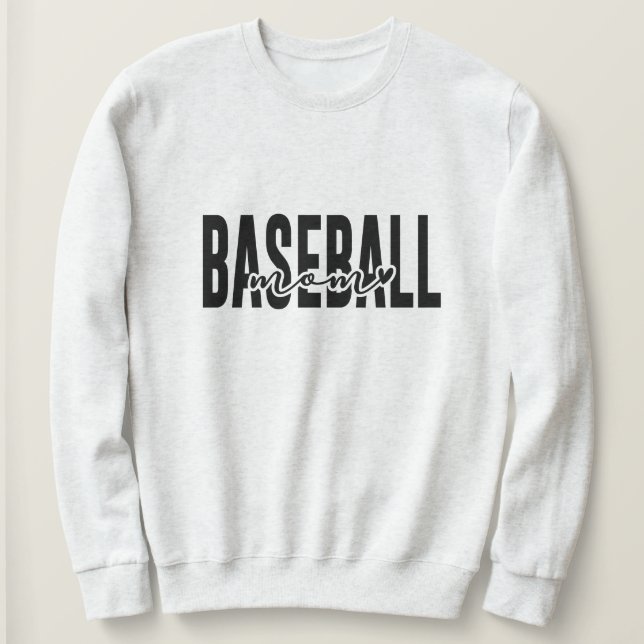 Personalized Baseball Mama Custom Sweatshirt (Design Front)