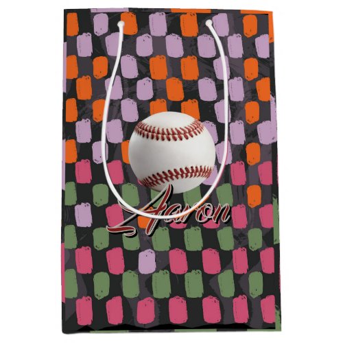 Personalized Baseball Medium Gift Bag
