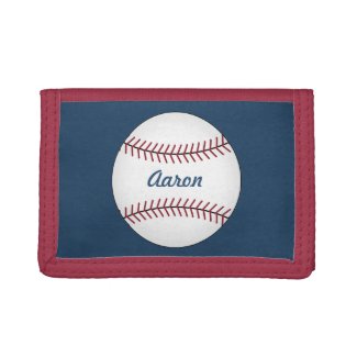 Personalized Baseball Men's Boy's Wallet Gift