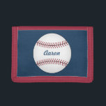Personalized Baseball Men's Boy's Wallet Gift<br><div class="desc">A baseball decorates this stylish wallet. The design is from original art.</div>