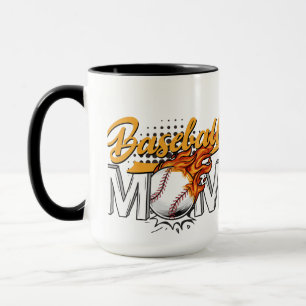 Personalized Baseball MoM Coffee Mug