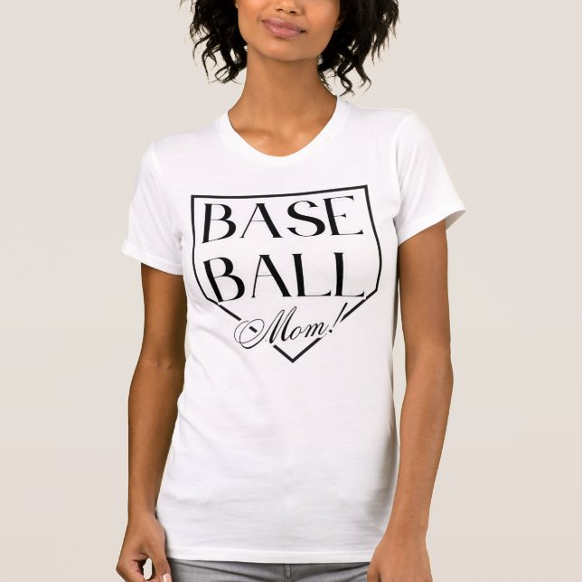 Personalized Baseball Mom Game Day Tshirt w Number (Front)