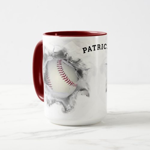 personalized baseball mug