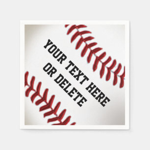Personalized Baseball Napkins with YOUR TEXT