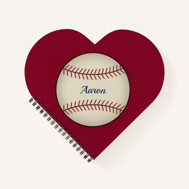 Personalized Baseball Notebook Gift (Front)
