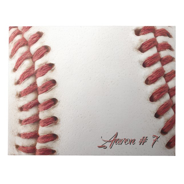  Personalized Baseball Notepad (Front)