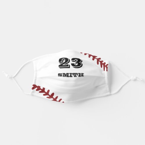 Personalized Baseball Number and Name Adult Cloth Face Mask