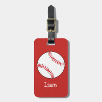 Personalized Baseball on Red Kids Boys