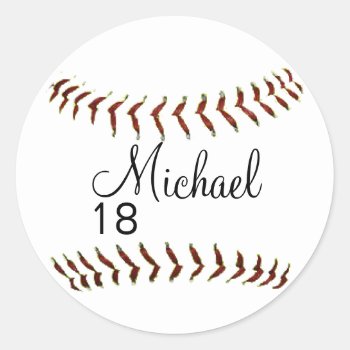 Personalized Baseball Or Softball Stickers by Baysideimages at Zazzle