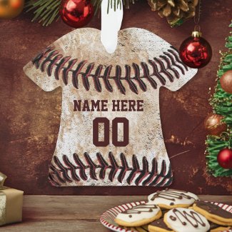Personalized Baseball Ornaments