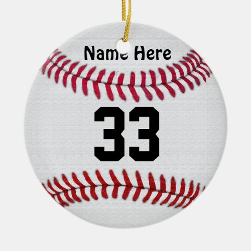 Personalized Baseball Ornaments YOUR NAME  NUMBER