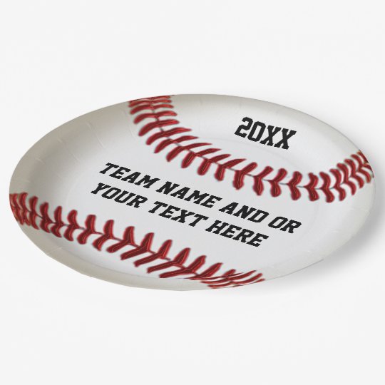 Personalized Baseball Paper Plates | Zazzle.com