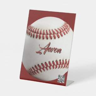 Personalized Baseball Pedestal Sign