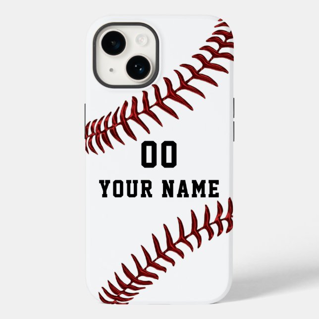 Personalized Baseball Phone Cases, Newest to Older Case-Mate iPhone Case (Back)