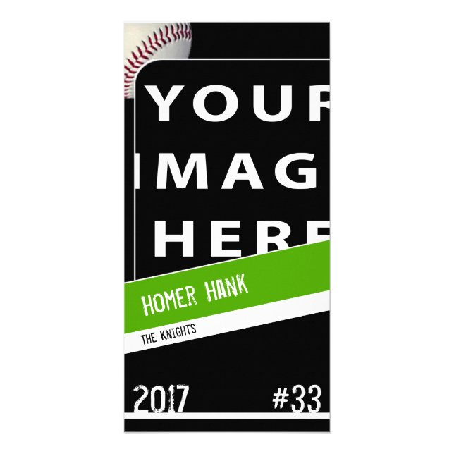 Personalized Baseball Photo Card (Front)