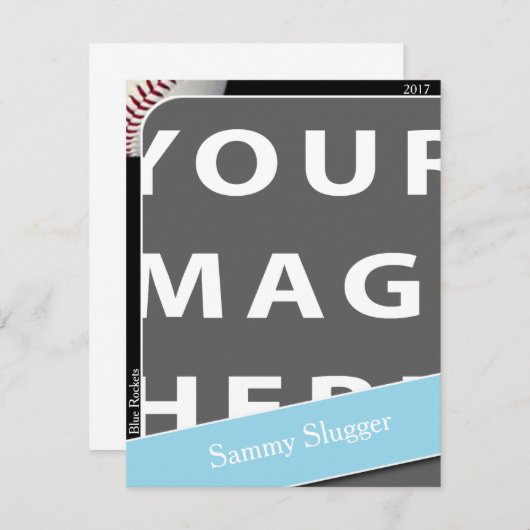 Personalized Baseball Photo Card (Front/Back)