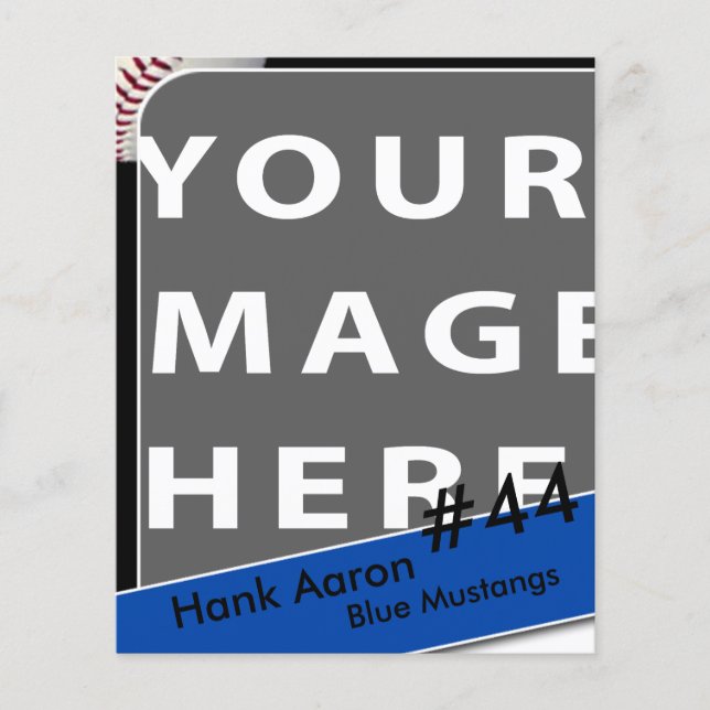 Personalized Baseball Photo Card Flyer (Front)